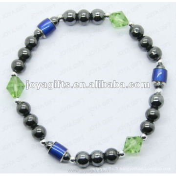 Bracelet en perles de verre en hématite